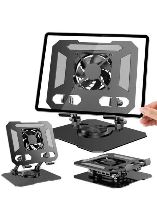 Suport racire multifunctional pentru laptop si tableta, ajustabil si pliabil, 30x25x10cm