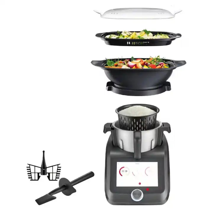 Robot de bucătărie SilverCrest Monsieur Cuisine Smart, 1000W, bol 4.5L, WiFi, ecran tactil