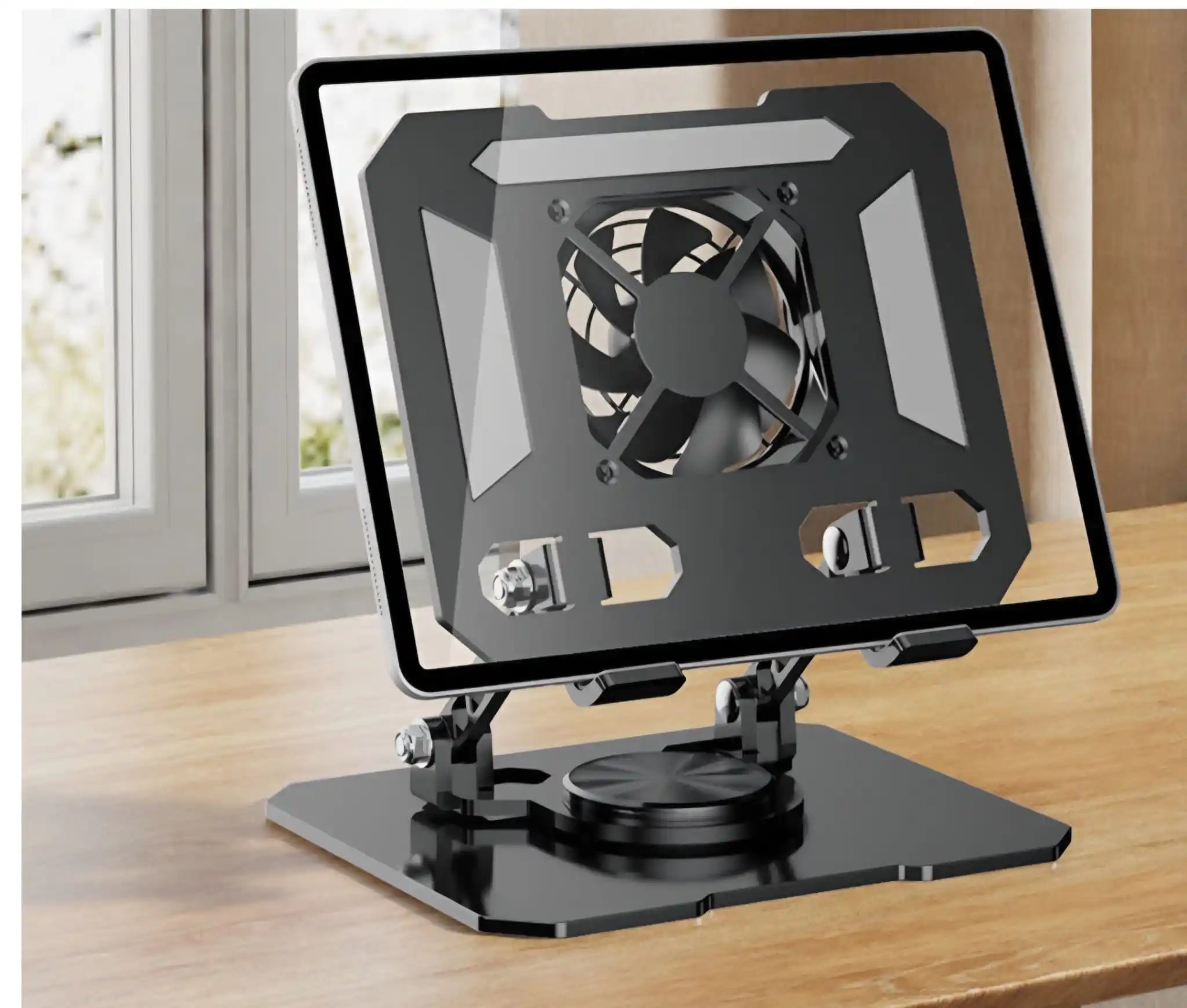 Suport racire multifunctional pentru laptop si tableta, ajustabil si pliabil, 30x25x10cm