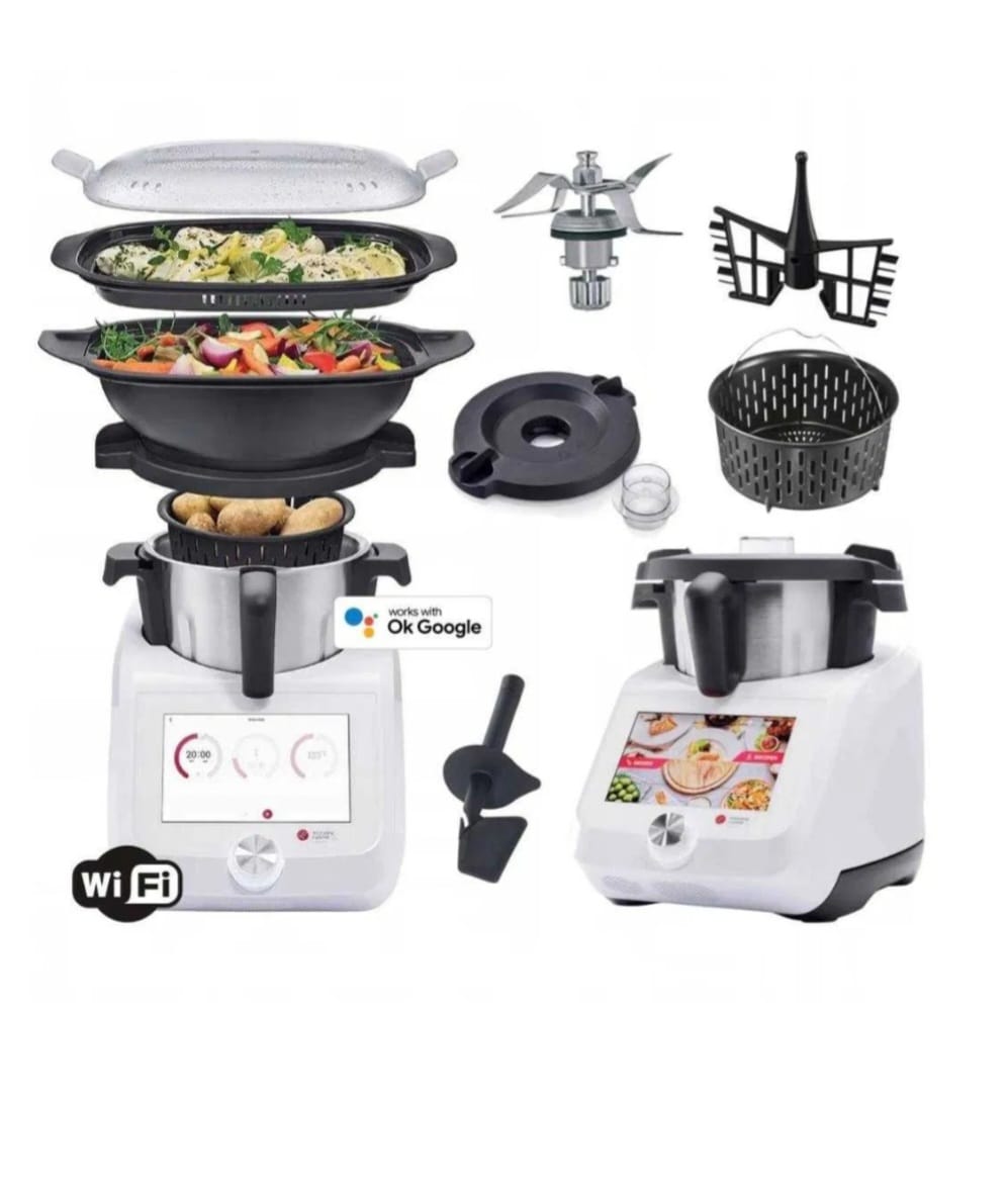 Robot Inteligent de bucătărie SilverCrest Monsieur Cuisine Smart, 1000W, bol 4.5L, WiFi, ecran tactil