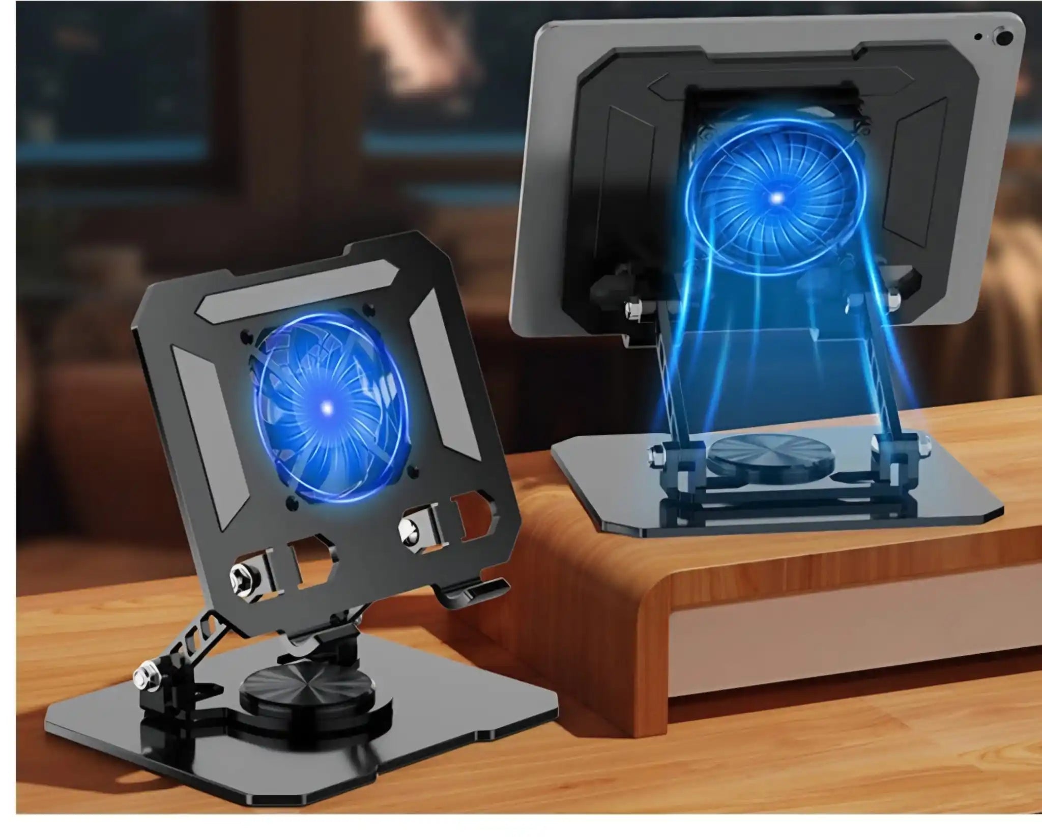 Suport racire multifunctional pentru laptop si tableta, ajustabil si pliabil, 30x25x10cm