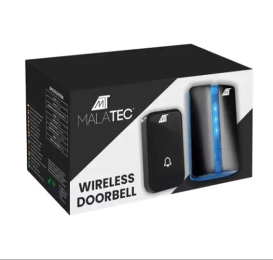 Sonerie Wireless Fara Fir Impermeabila IP44, 51 Tonuri, Volum Reglabil 90dB, Raza 15m, LED, Alimentare Priza, Montaj Usor, Negru