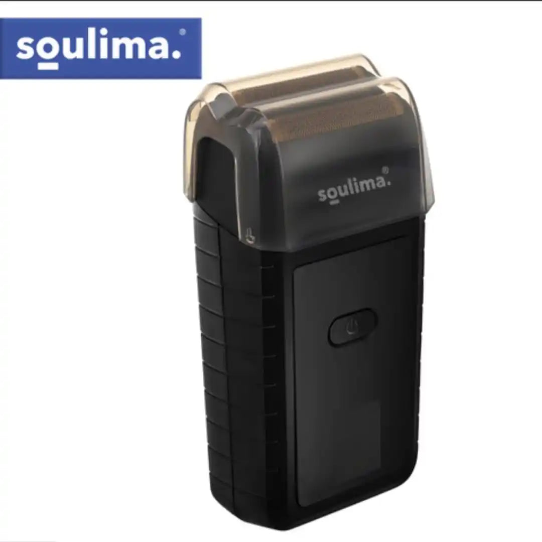 Aparat de Ras Electric Barba Soulima, USB-C, Afisaj LED, 2 Folii + 2 Lame Inox, Trimmer Barba Portabil, IPX4, 60 Min Autonomie, Husa Inclusa