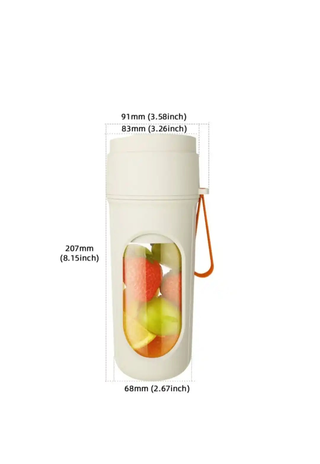 Pahar electric portabil pentru sucuri, tip pahar, reincarcabil USB, 12 lame din inox, 40W