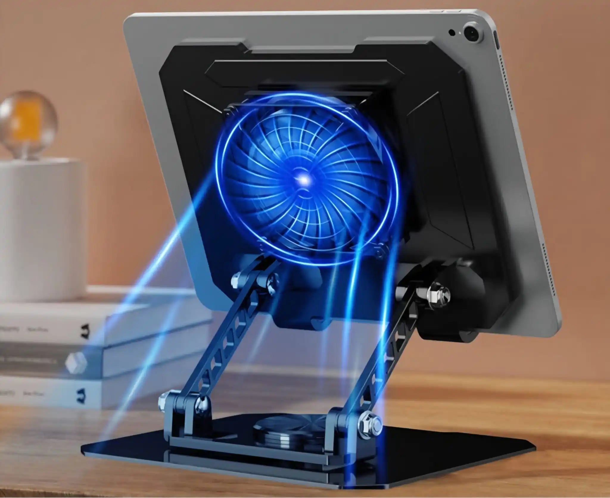 Suport racire multifunctional pentru laptop si tableta, ajustabil si pliabil, 30x25x10cm