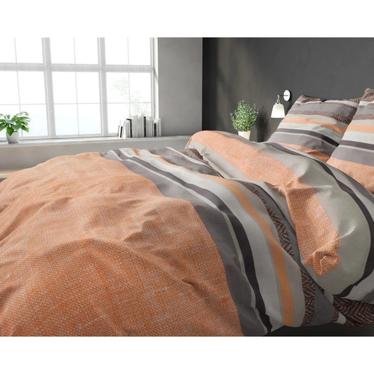 Husa de pilota Sonta Orange, 200x220 cm, 2 fete de perna 60x70 cm, bumbac 80% + poliester 20%, dublu imprimeu, antialergica, 150 GSM