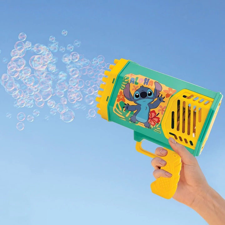 Arma Jucarie Bazooka Baloane de Sapun Giga Stitch, Bubble Gun Electric, Pistol Automat Bule Copii, Jucarie Distractie Exterior, Include Solutie Baloane, Cadou Copii 3+