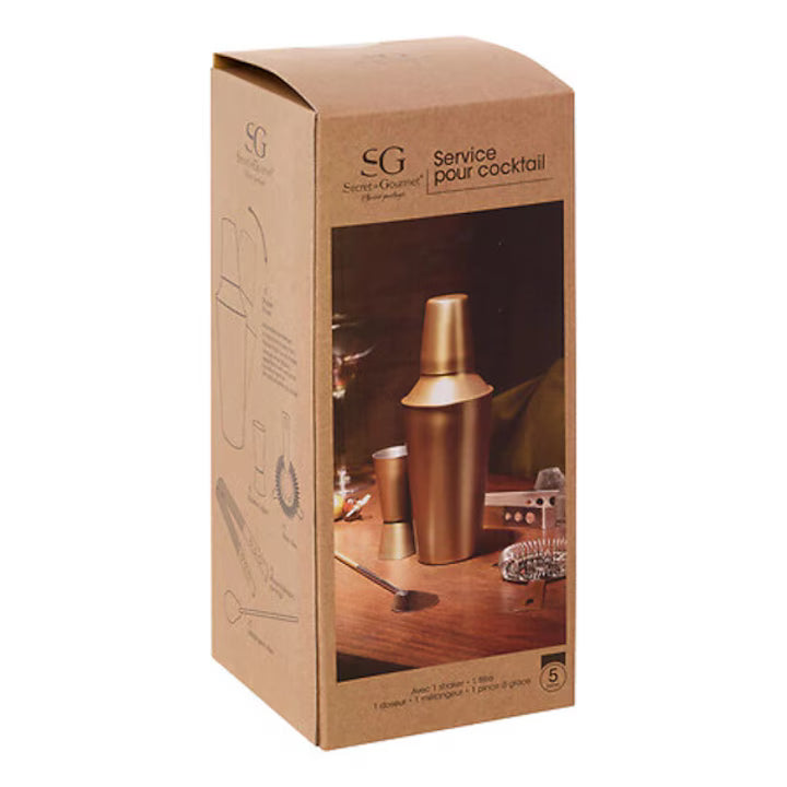 Set cocktail 750ml, inox, cu filtru de gheata, pentru barman