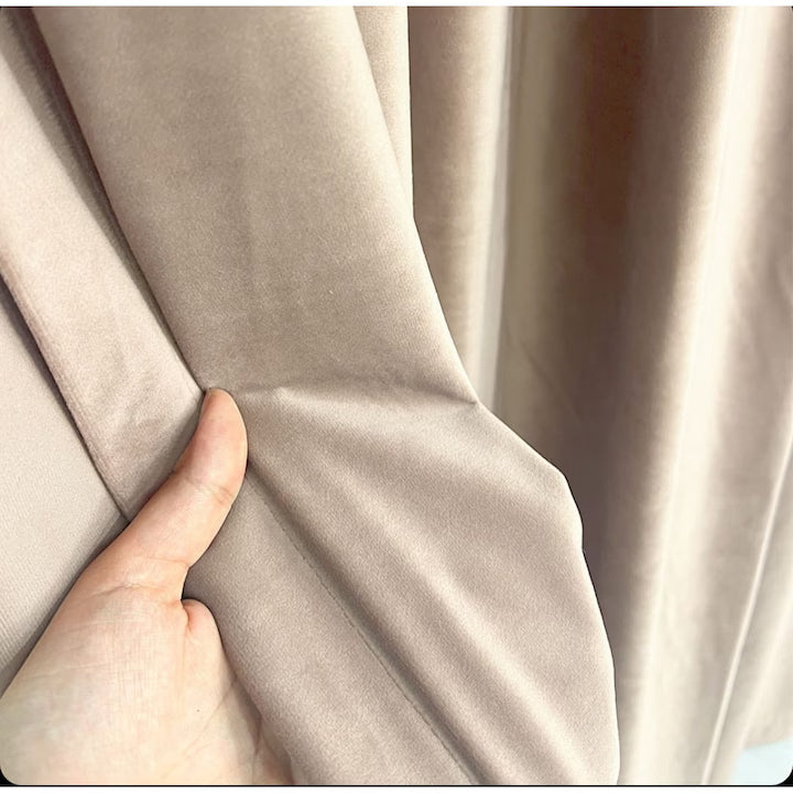 Draperie Premium blackout bej, 140x260cm, opaca, textura de in
