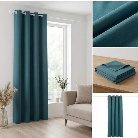 Draperie Premium Opaca, Albastra, 140x260 cm, Material poliester, usor de intretinut