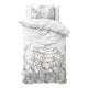 Husa pilota Sleeptime Elegance Flynn alba 140x220 cm, bumbac 80% si poliester 20%, imprimeu floral, antialergica, cu 1 fata de perna inclusa