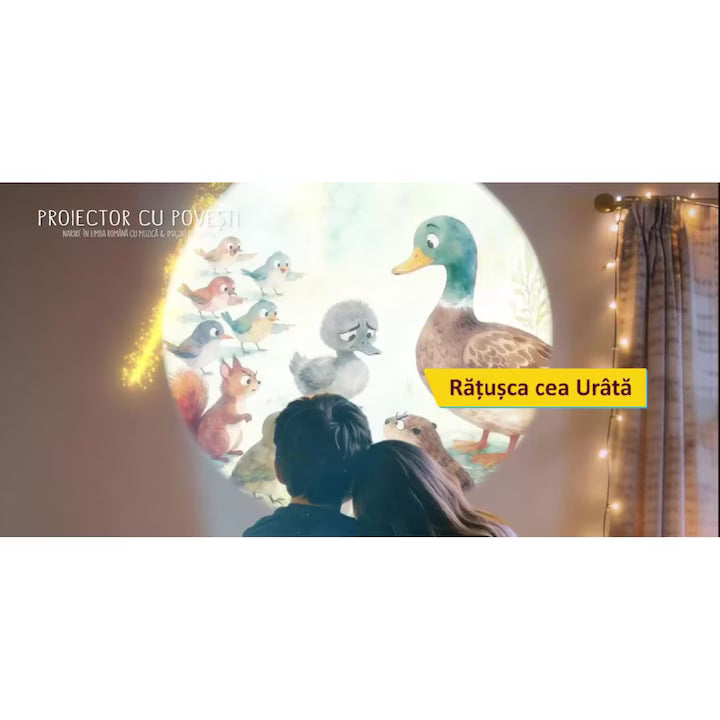 Proiector cu povesti 2026, cu muzica pentru copii, in limba Romana, 8 Discuri