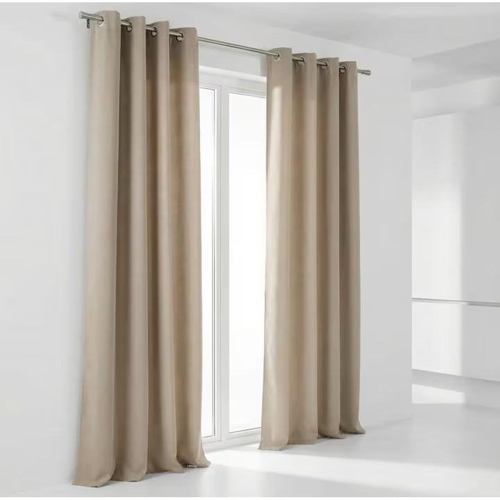 Draperie Premium blackout bej, 140x260cm, opaca, textura de in