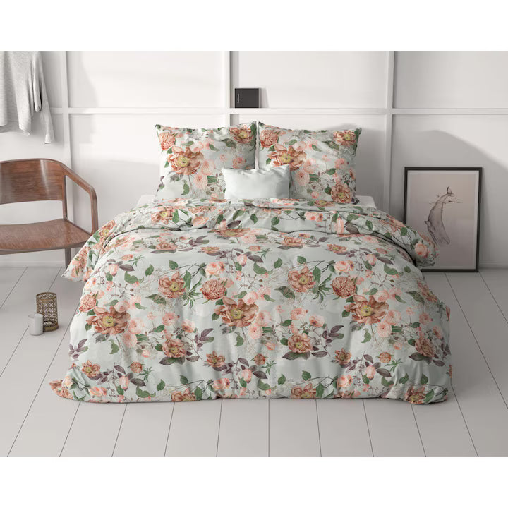 Husa de pilota Sleeptime Classy Nature Sight Multi 140x200/220 cm, 1 fata de perna 60x70 cm, microfibra 100%, moale si antialergica, imprimeu rezistent, 90 GSM