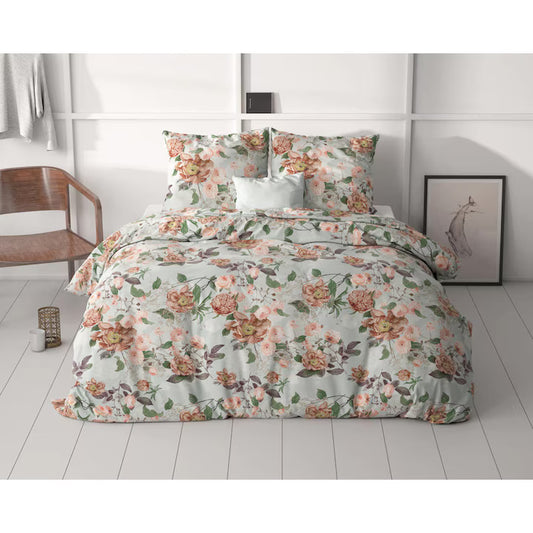 Husa de pilota Sleeptime Classy Nature Sight Multi 140x200/220 cm, 1 fata de perna 60x70 cm, microfibra 100%, moale si antialergica, imprimeu rezistent, 90 GSM