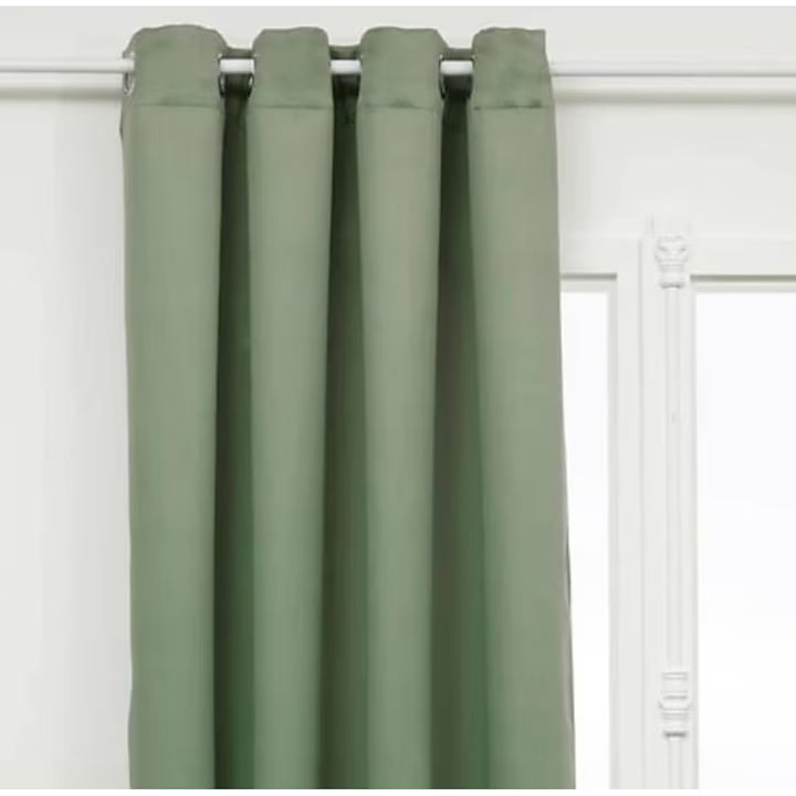 Draperie blackout 140x260 cm, verde celadon, din poliester gros, opaca si eleganta, ideala pentru living sau dormitor