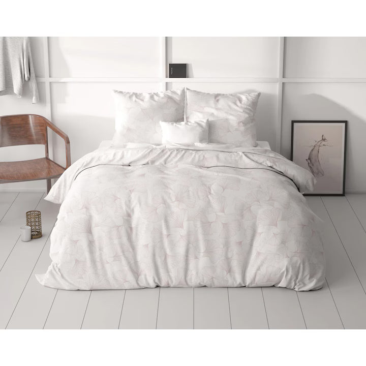 Husa de pilota Sleeptime Classy Dallan Sand 140x200/220 cm, 1 fata de perna 60x70 cm, microfibra 100%, moale, antialergica, culoare bej nisip, 90 GSM