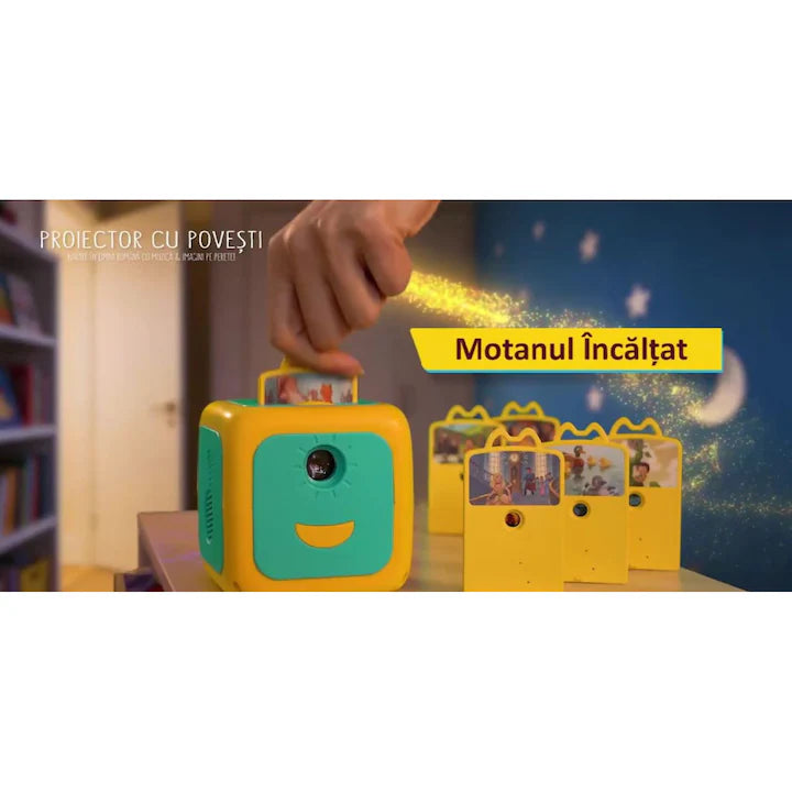Proiector cu povesti 2026, cu muzica pentru copii, in limba Romana, 8 Discuri