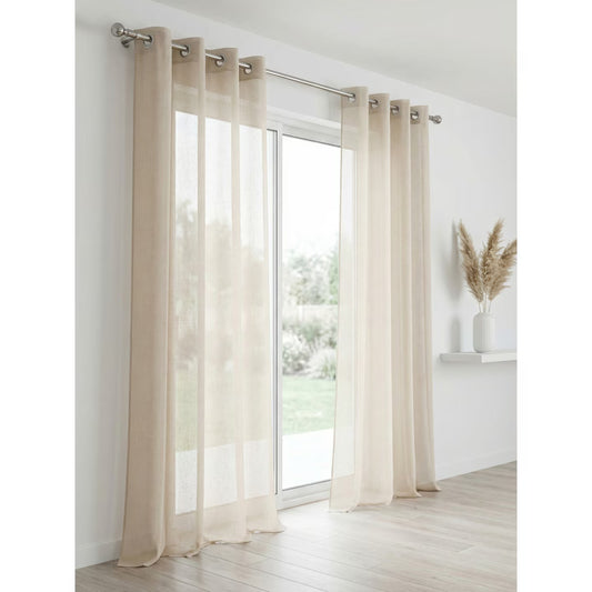 Perdea Bej 140x240 cm, eleganta, fina si semitransparenta, ideala pentru living sau dormitor