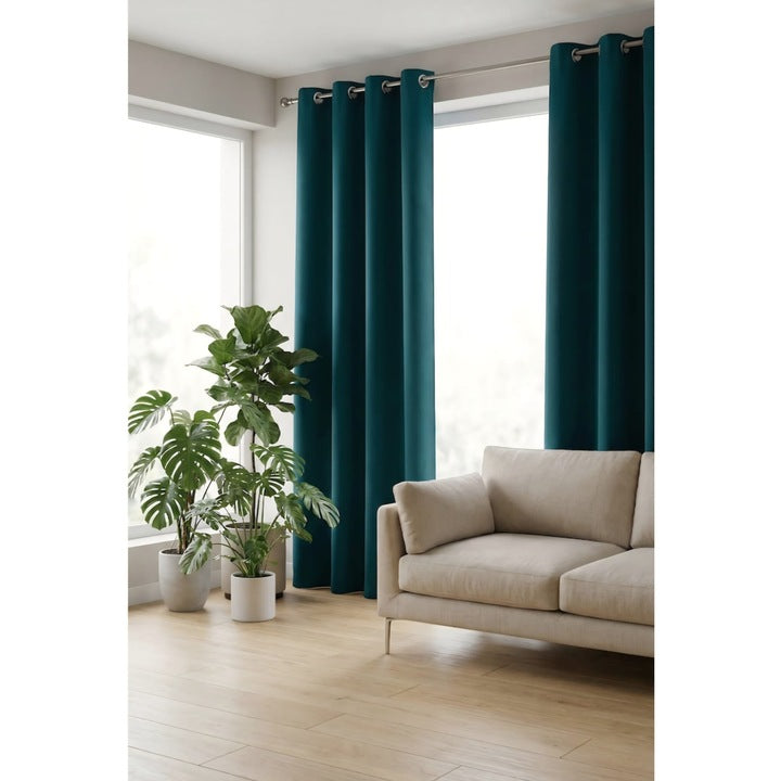 Draperie Premium Opaca, Albastra, 140x260 cm, Material poliester, usor de intretinut