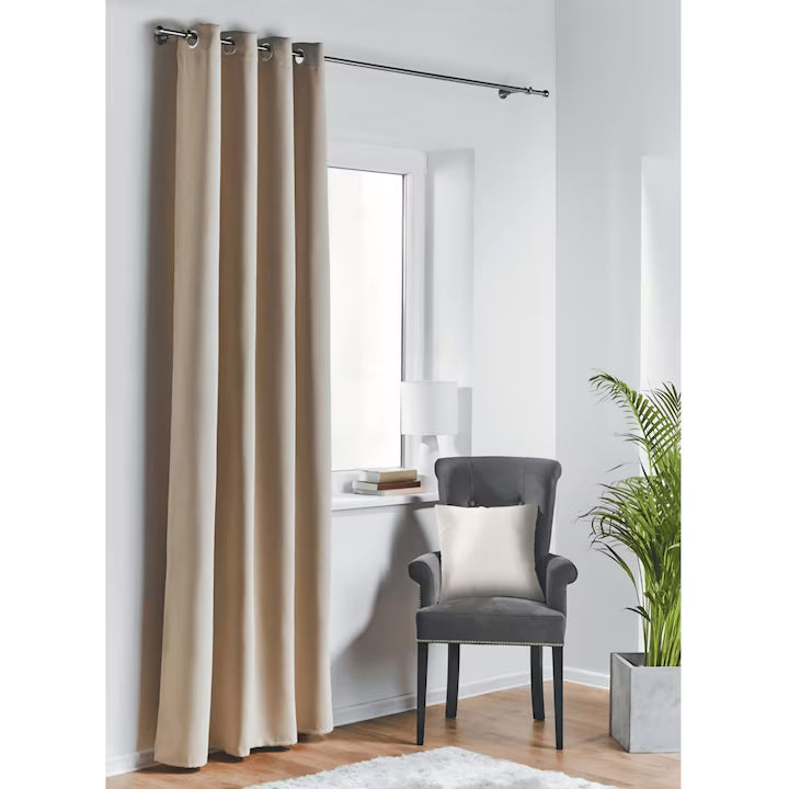 Draperie Premium blackout bej, 140x260cm, opaca, textura de in