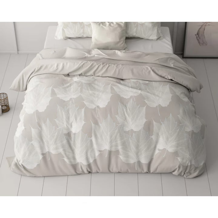 Husa de pilota Sleeptime Classy Lisa Gri 200x220 cm, 2 fete de perna 60x70 cm, microfibra 100%, moale si antialergica, 90 GSM