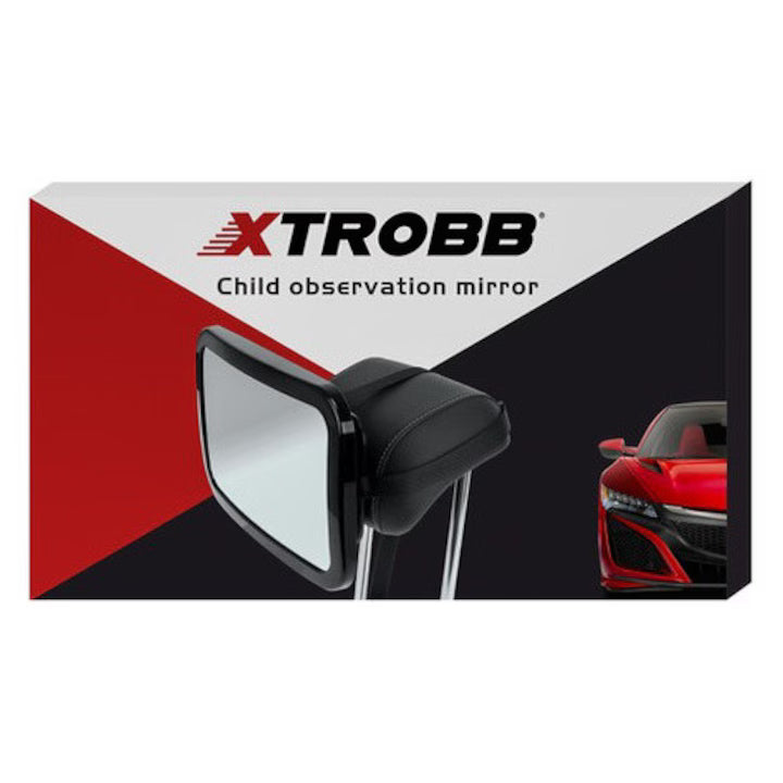 Oglinda Auto pentru Supravegherea Bebelusilor, Reglabila 360°, 4 Curele de Fixare, Oglinda Acrilica Antispargere, Siguranta Maxima in Masina