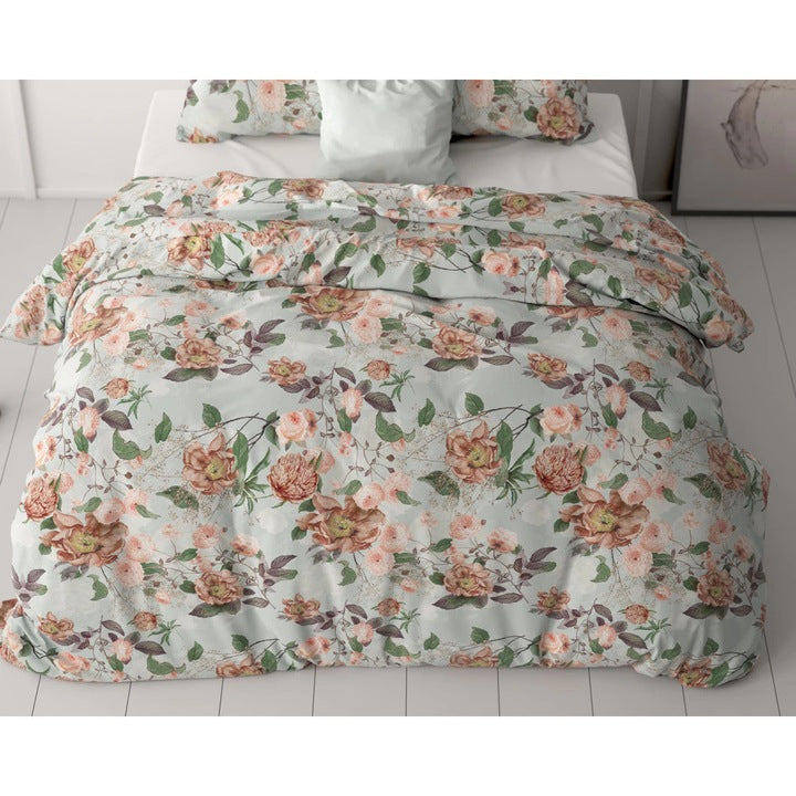 Husa de pilota Sleeptime Classy Nature Sight Multi 140x200/220 cm, 1 fata de perna 60x70 cm, microfibra 100%, moale si antialergica, imprimeu rezistent, 90 GSM