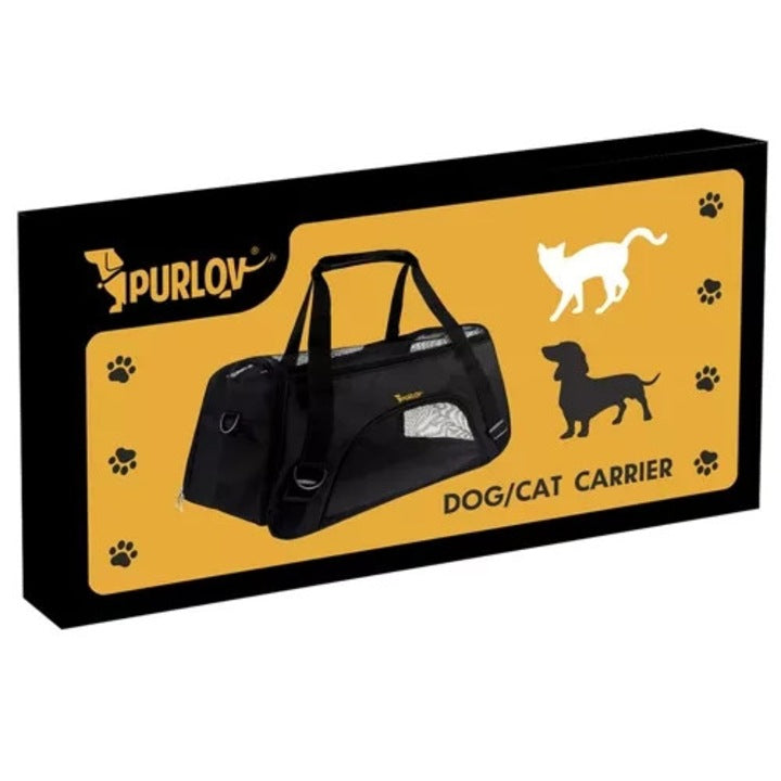 Geanta de transport caini sau pisici,, baza rezistenta, plasa de aerisire, 30x25x50 cm, greutate maxima suportata 8 kg