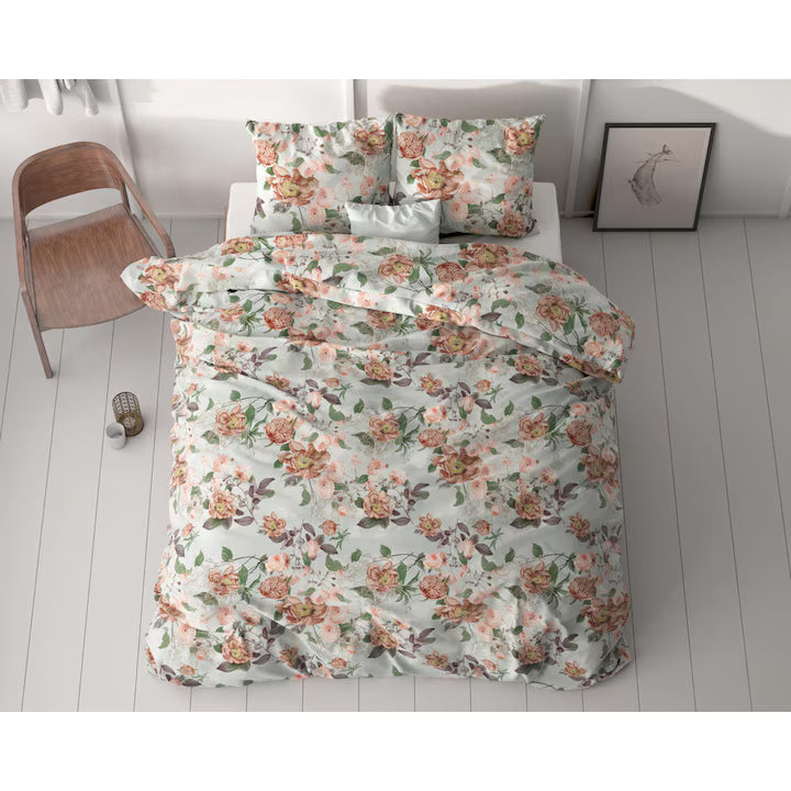 Husa de pilota Sleeptime Classy Nature Sight Multi 140x200/220 cm, 1 fata de perna 60x70 cm, microfibra 100%, moale si antialergica, imprimeu rezistent, 90 GSM
