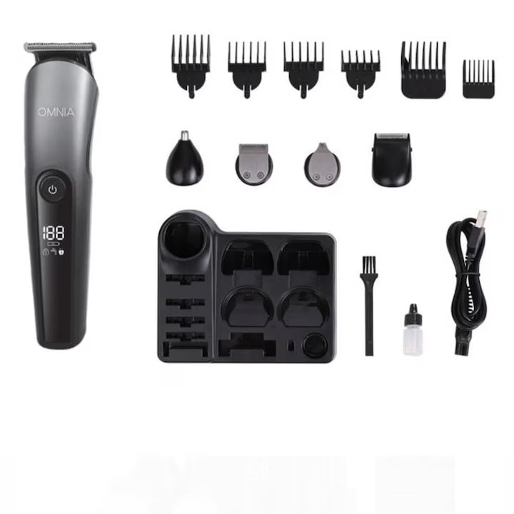 Set Tuns si Ras, Omnia, 11 in 1, Ecran LCD, Baterie Litiu 1400mAh, Gri