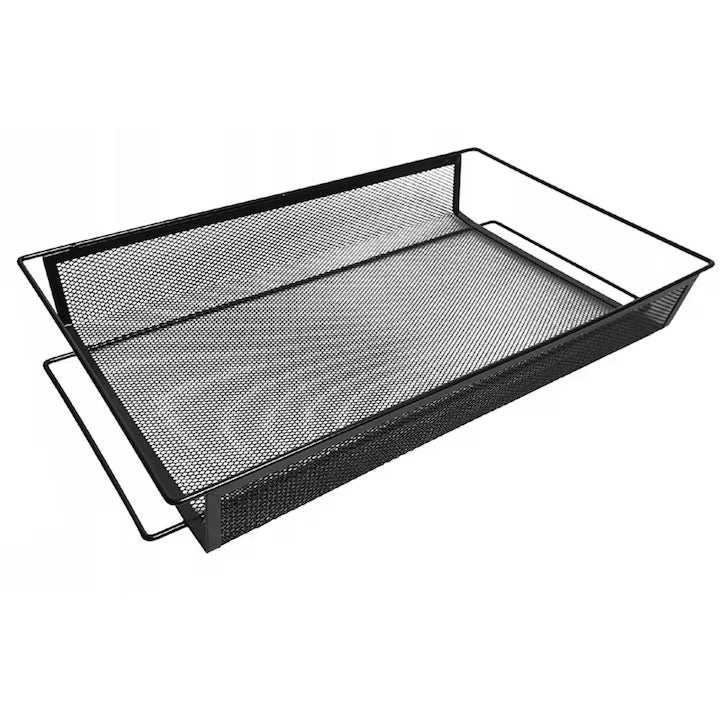 Raft mobila cu 3 etajere , pentru bucatarie, baie, living, usor de Montat, pentru spatii inguste, Material ABS/Otel Inoxidabil, Metal, 64 x 44 x 27 cm, Negru